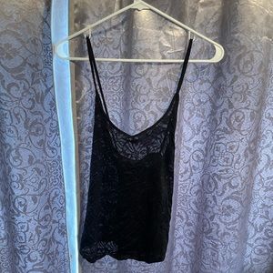 Black Lace Crossback Camisole